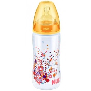 Detská dojčenská fľaša NUK PP, oranžová / 300ml